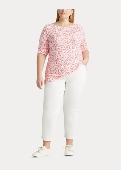 Tops Ralph Lauren Mujer Rojos Multicolor - Floral Cotton-Blend - KVRNZ2410